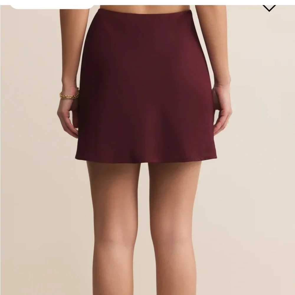 Z Supply Burgundy Mini Skirt - Picture 2 of 4